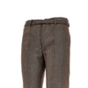 wool straight pants with belt