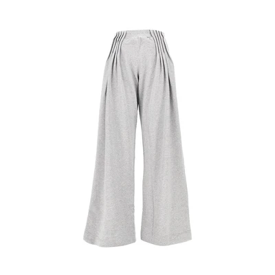 wide-leg pleated sweatpants