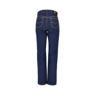 cotton denim jeans with medusa detail