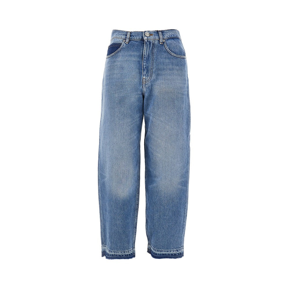 PINKO 25 balloon fit jeans with frayed hem