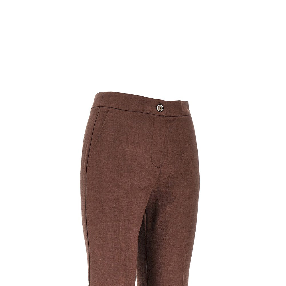 PINKO 38 stretch viscose-blend flared pants