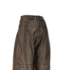 faux leather barrel leg pants