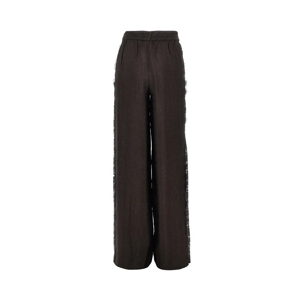 jacquard pants with lace bands