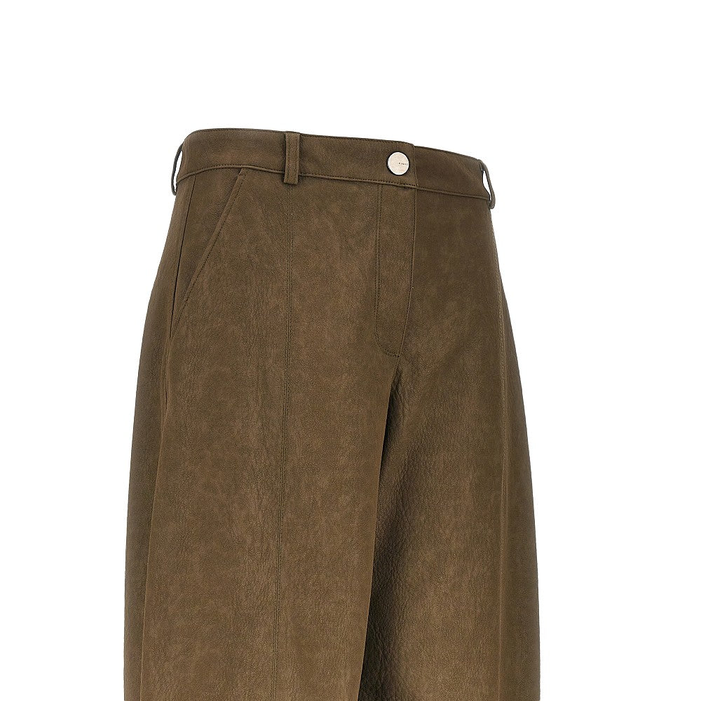 PINKO 38 nubuck-effect fabric pants
