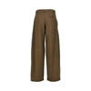 nubuck-effect fabric pants