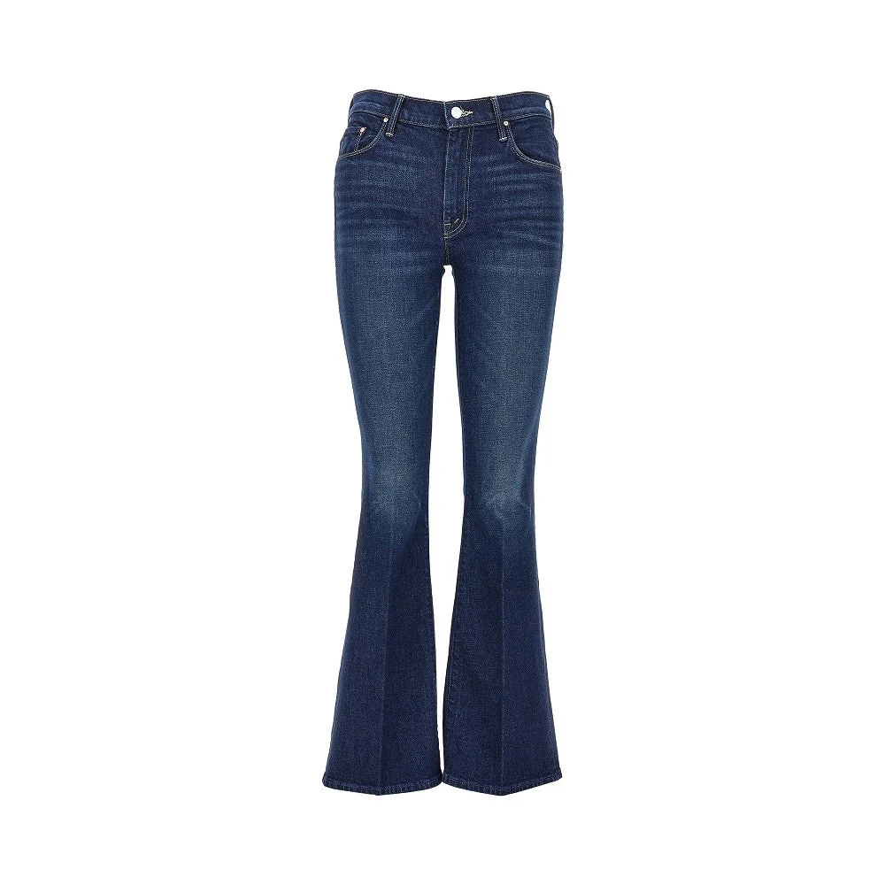 stretch cotton denim slared jeans