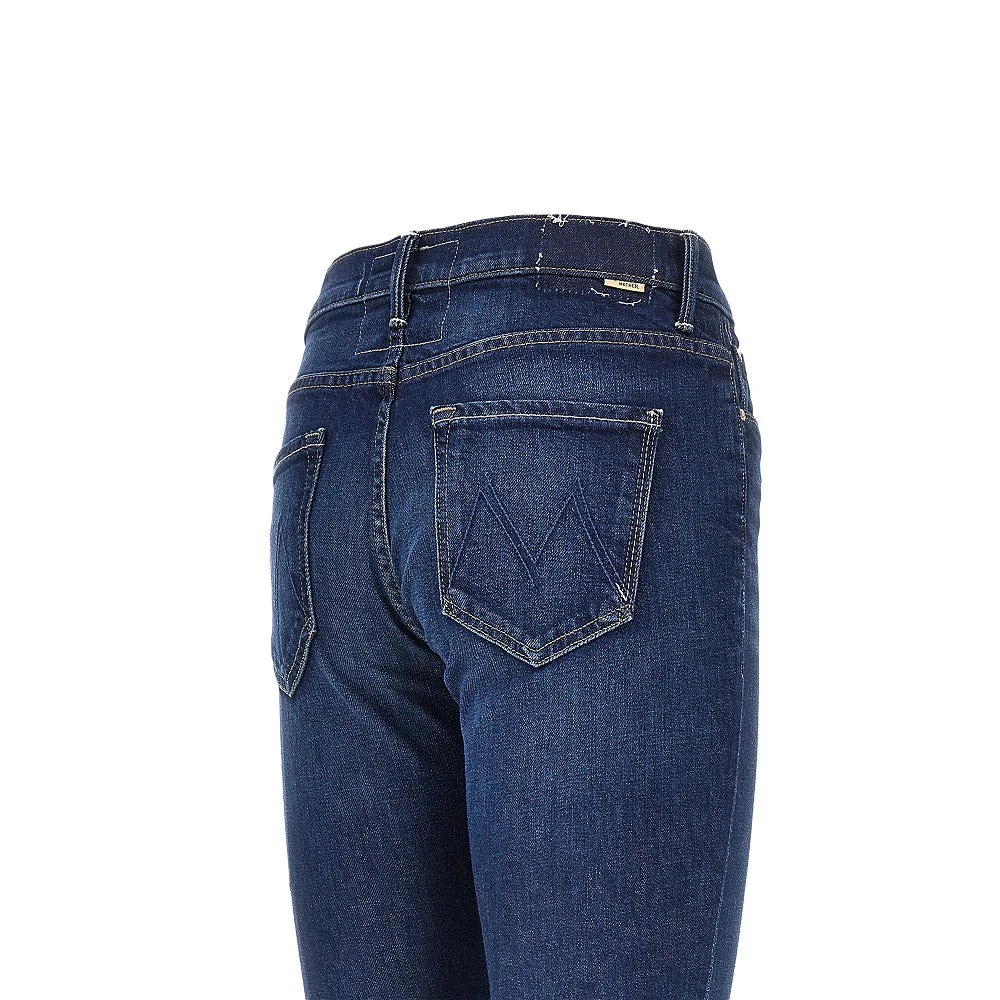 stretch cotton denim slared jeans