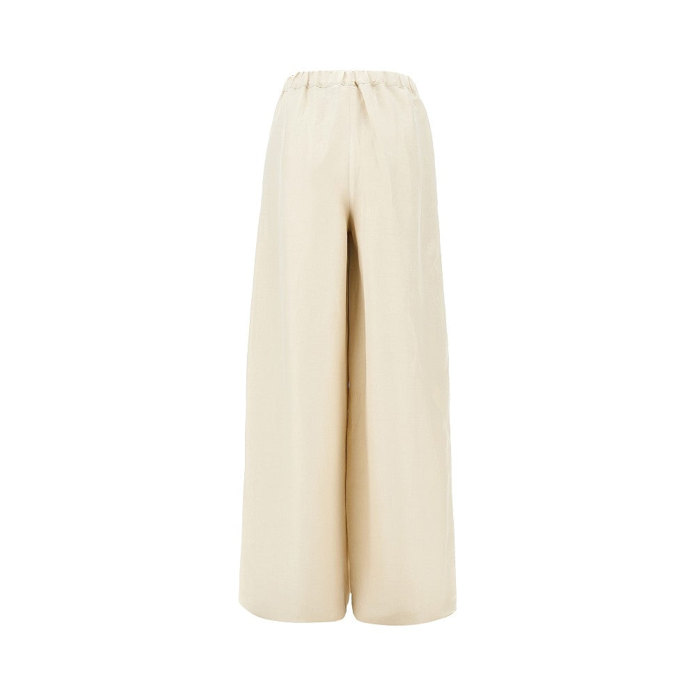 MAX MARA 42 linen and silk wide leg pants