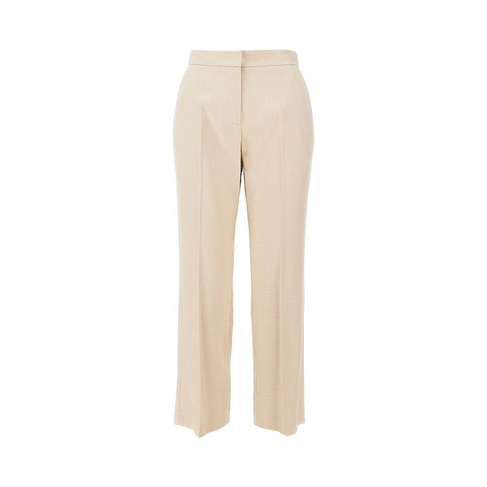 MSGM 44 canvas cropped straight leg pants