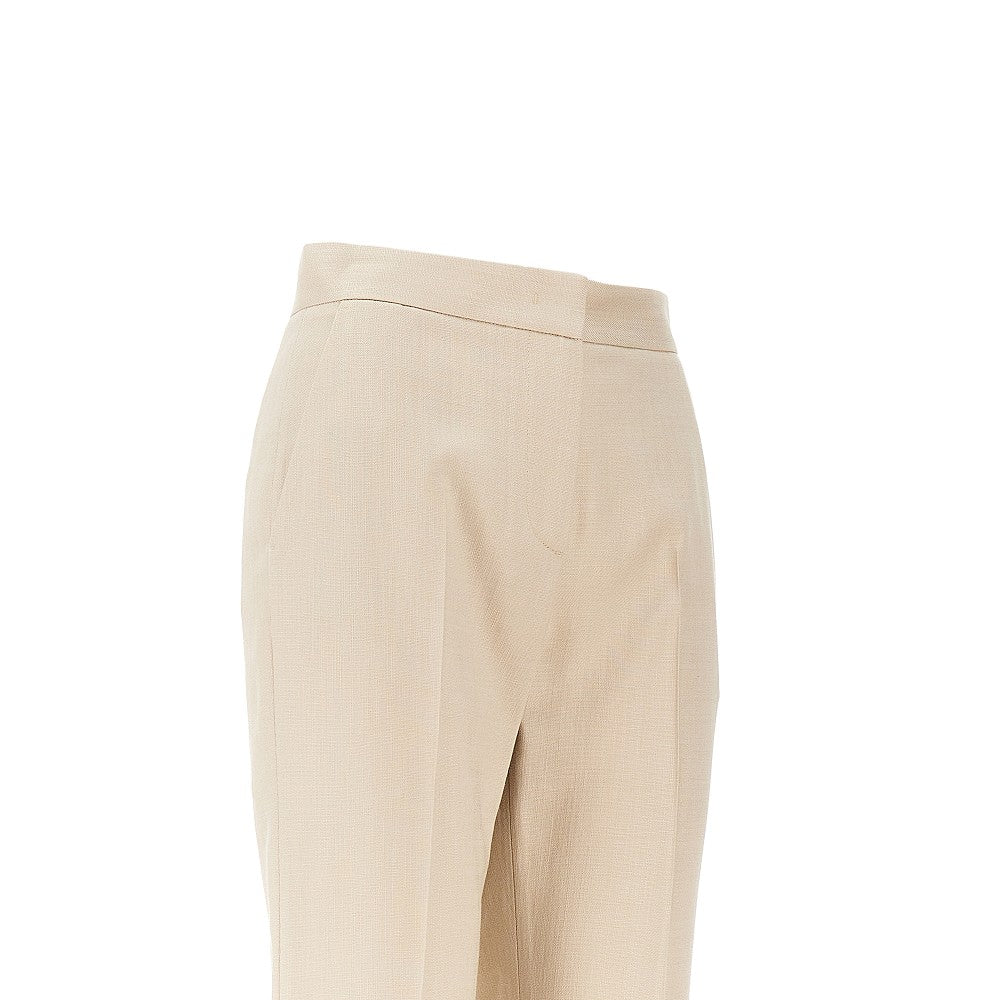 MSGM 44 canvas cropped straight leg pants