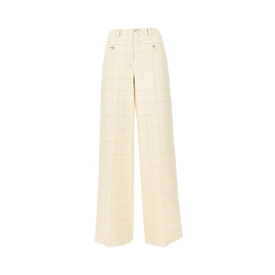 wide leg tweed pants