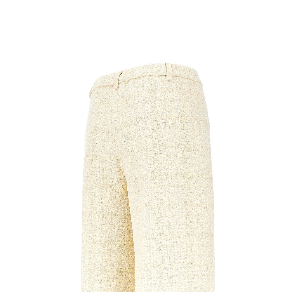 wide leg tweed pants