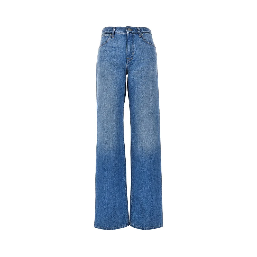 délavé cotton denim jeans