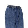 chambray denim pants with drawstring