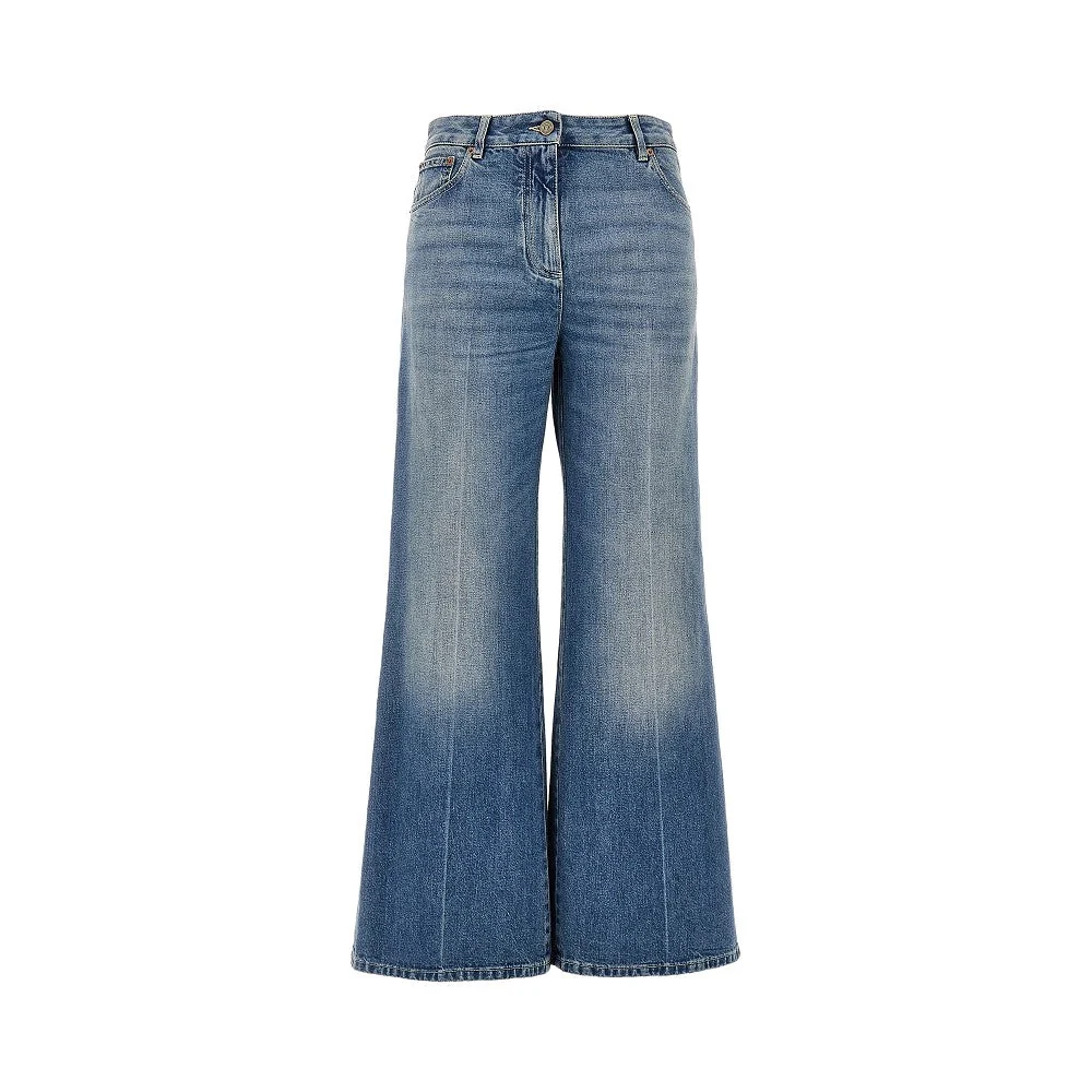 vgold details flared jeans