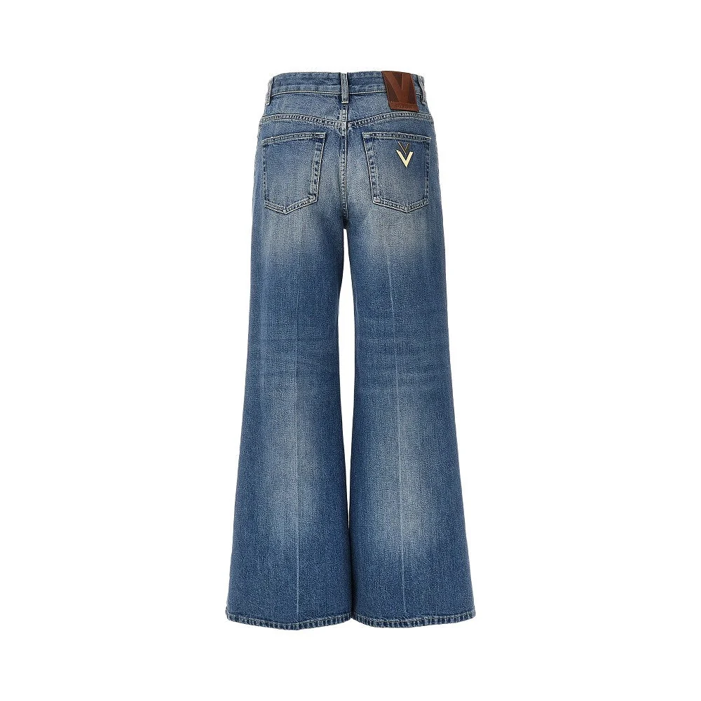 vgold details flared jeans