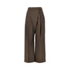 wool pants with pinstriped motif