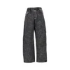 denim effect relaxed fit sweatpants