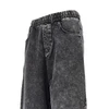 denim effect relaxed fit sweatpants