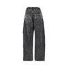denim effect relaxed fit sweatpants