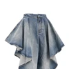 panelled jeans with cuff