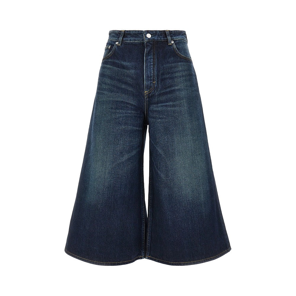 ALAIA 24 denim palazzo shorts