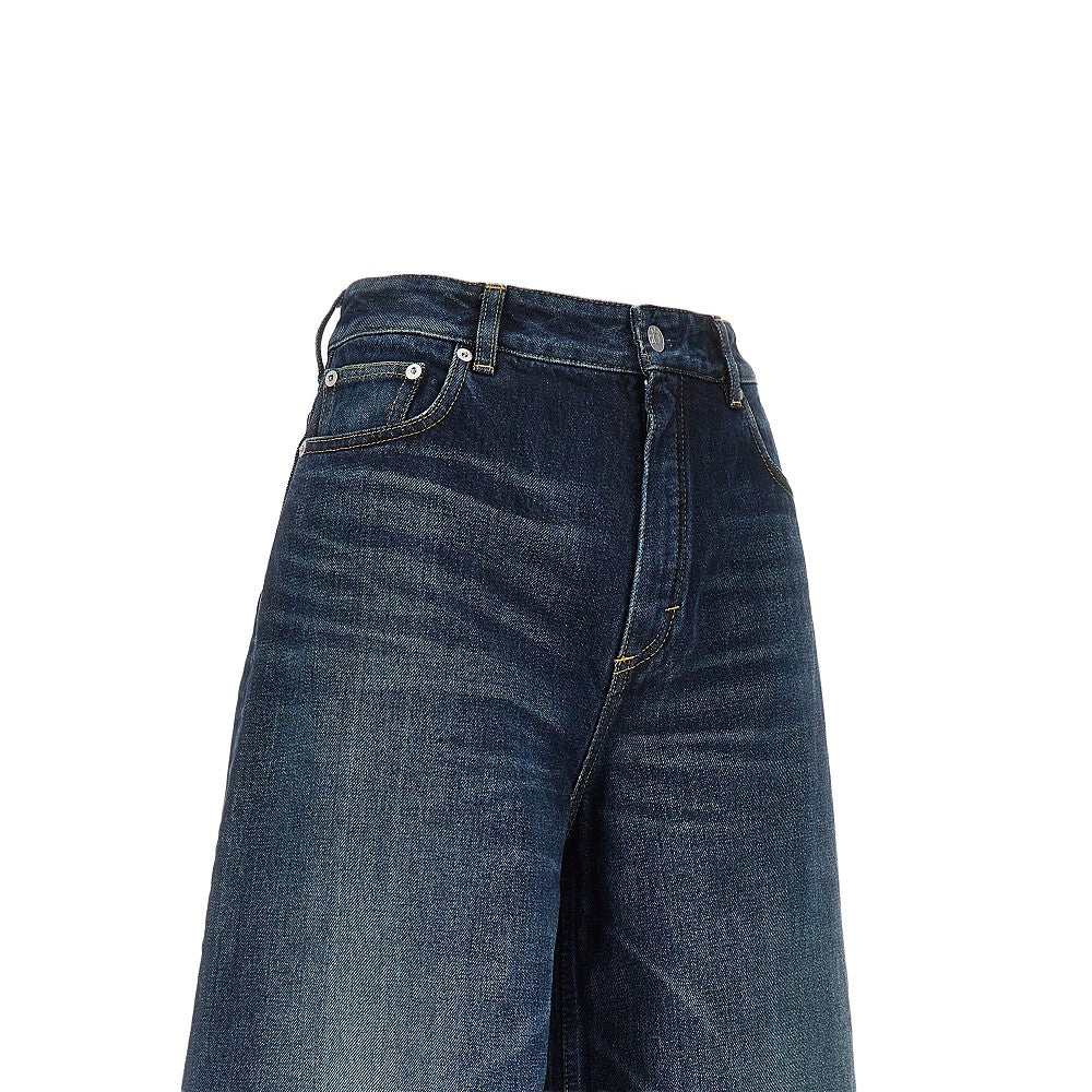 ALAIA 24 denim palazzo shorts