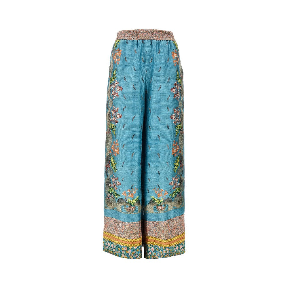 PIERRE LOUIS MASCIA M printed silk wide-leg pants