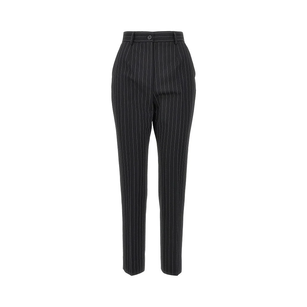 pinstriped stretch wool pants