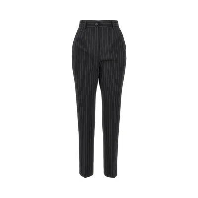 pantalone in lana stretch gessata
