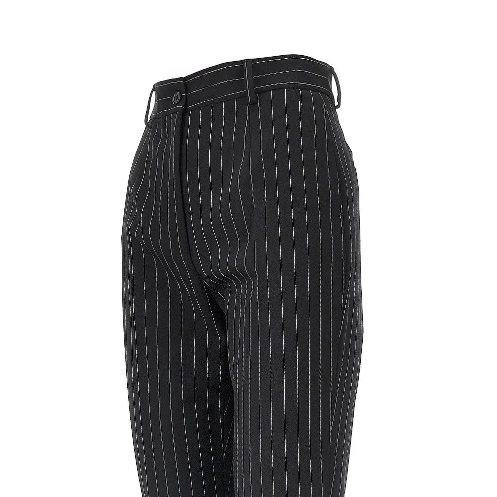 DOLCEamp;GABBANA 40 pantalone in lana stretch gessata