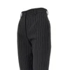pinstriped stretch wool pants