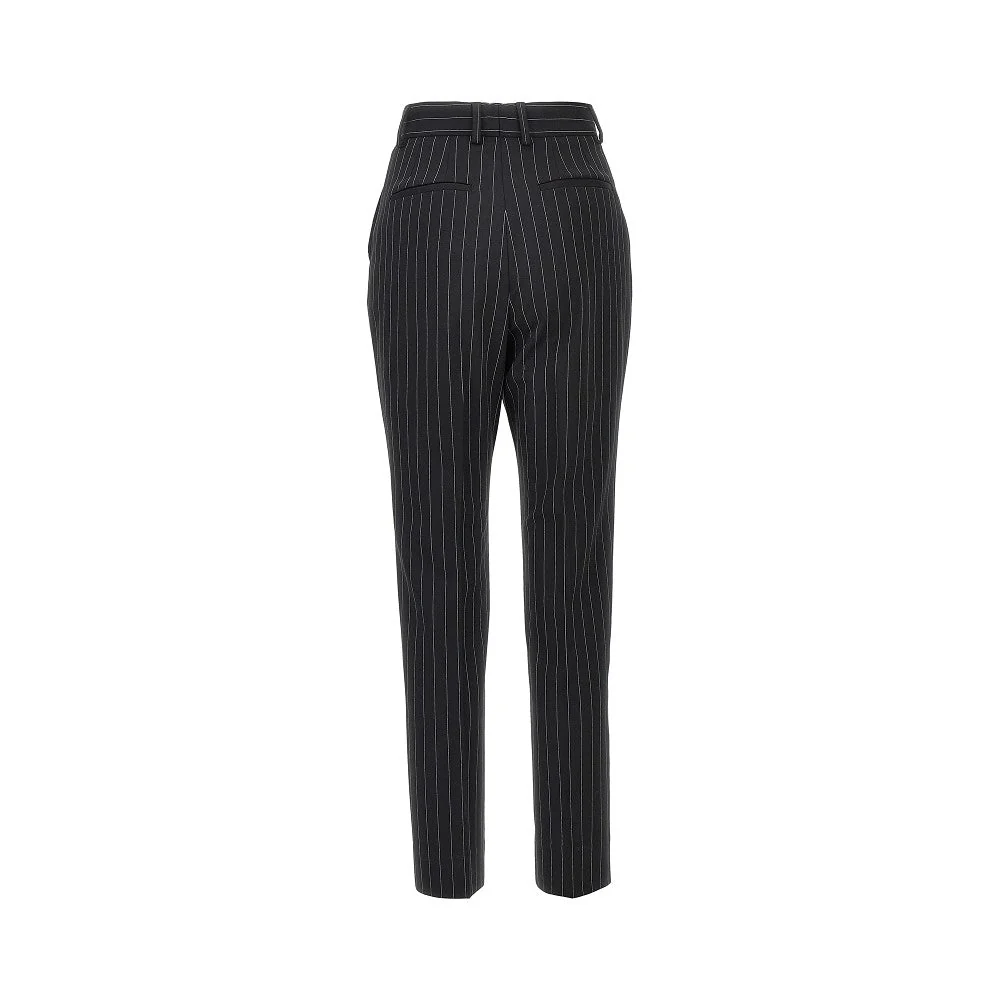 pantalone in lana stretch gessata
