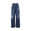 distressed denim oversized pants