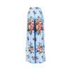 floral print silk wide leg pants