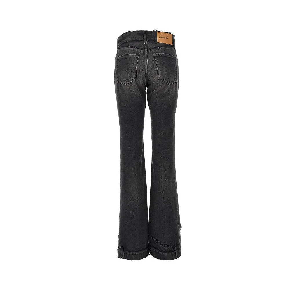 flora vintage effect jeans