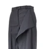 draped-effect fil-à-fil wool pants