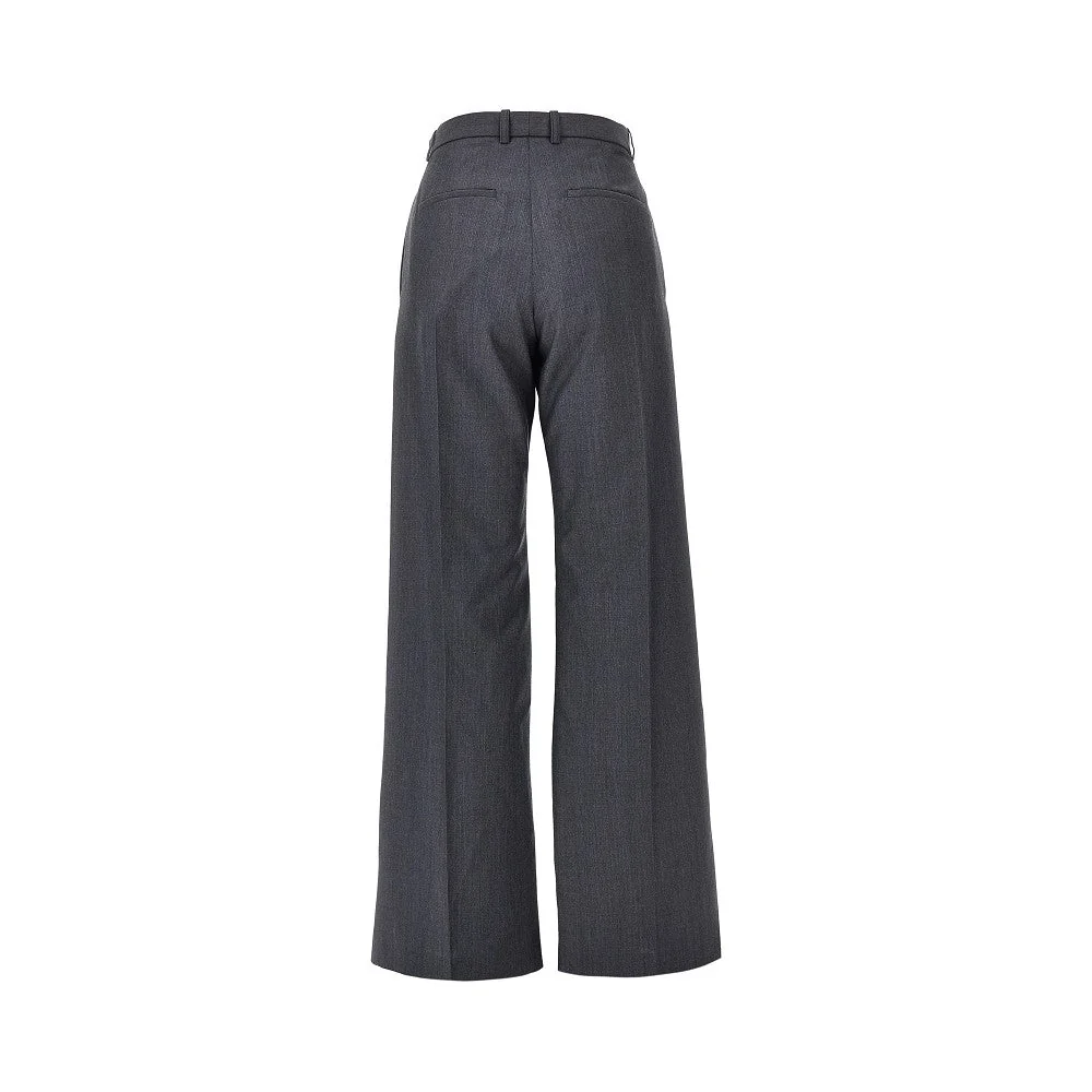 draped-effect fil-à-fil wool pants