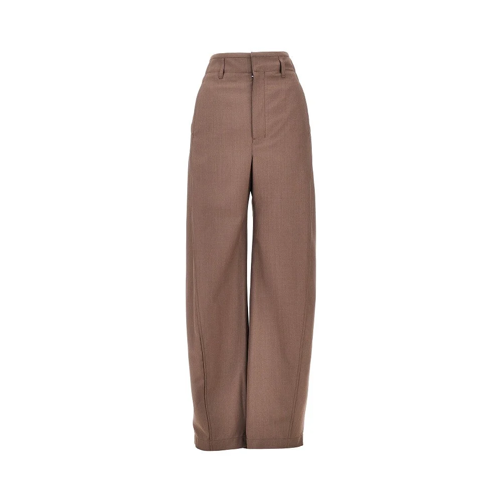 blend tropical wool baggy pants