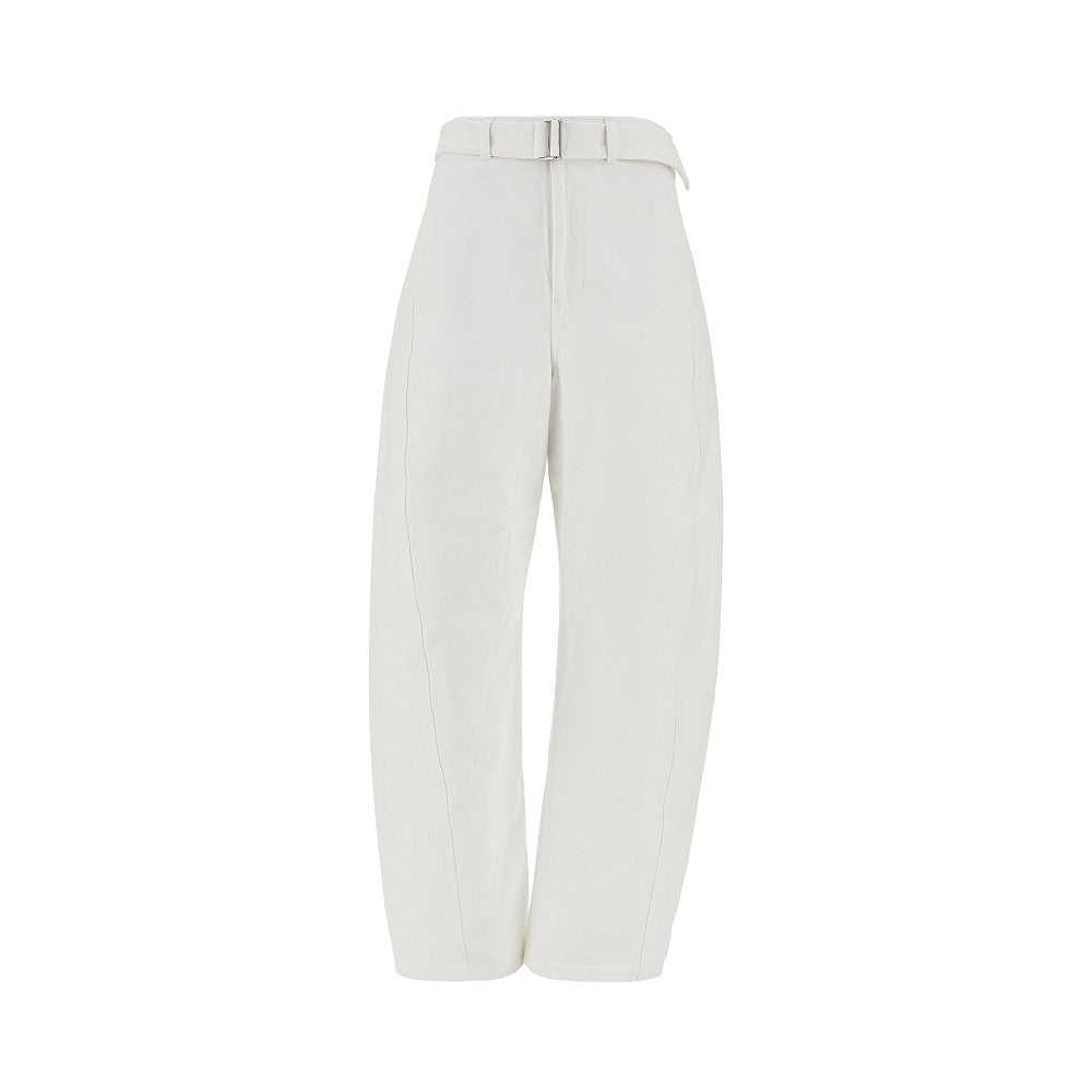 LEMAIRE M twisted denim pants with belt