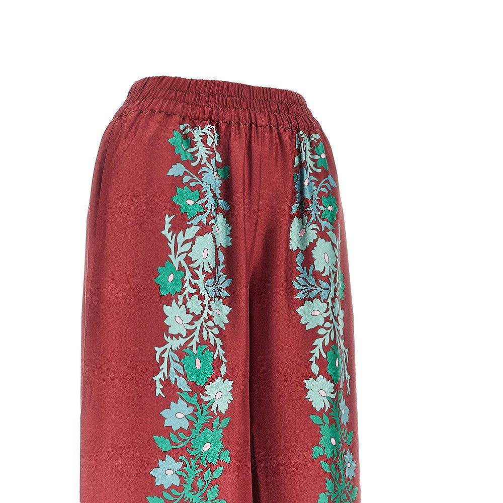 printed silk palazzo pants