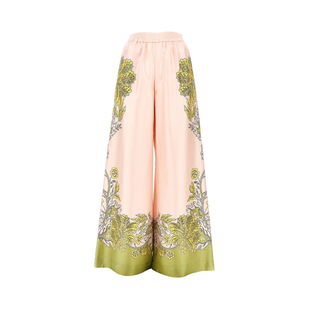 LA DOUBLE J M printed silk palazzo pants