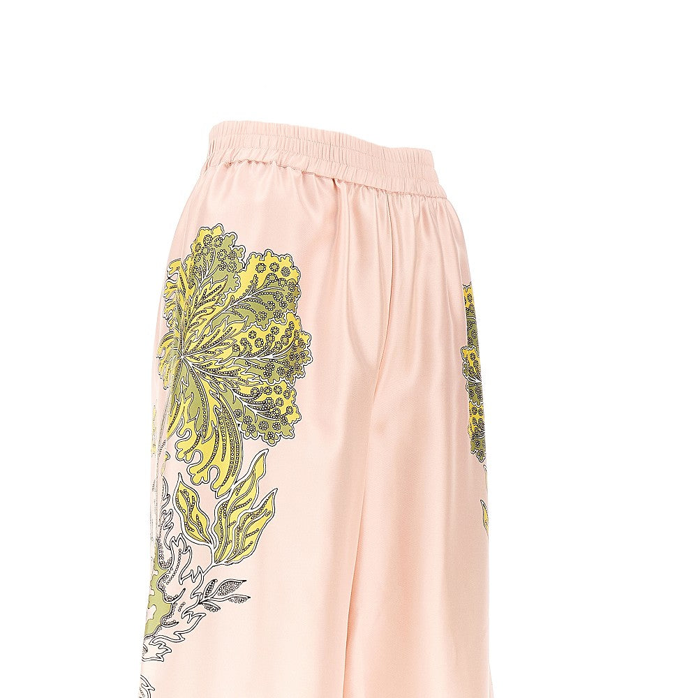 LA DOUBLE J M printed silk palazzo pants