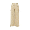 floral jacqyard canvas cargo pants