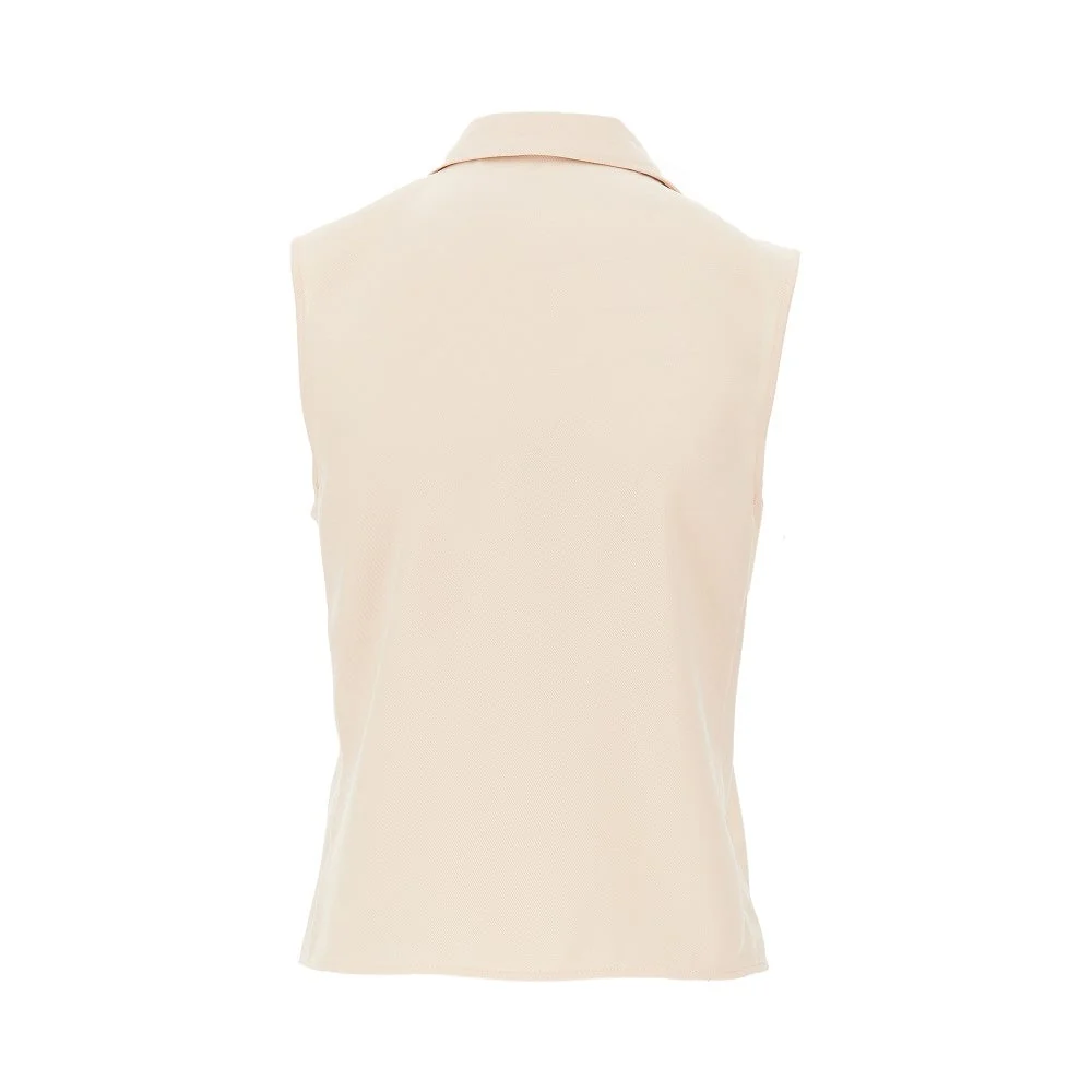 twill top with collar