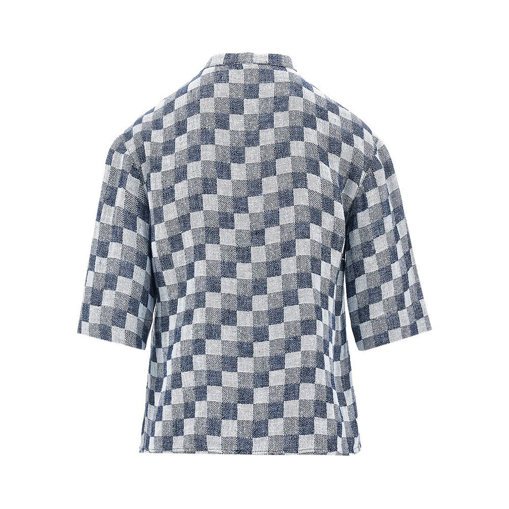 linen-blend gauze top