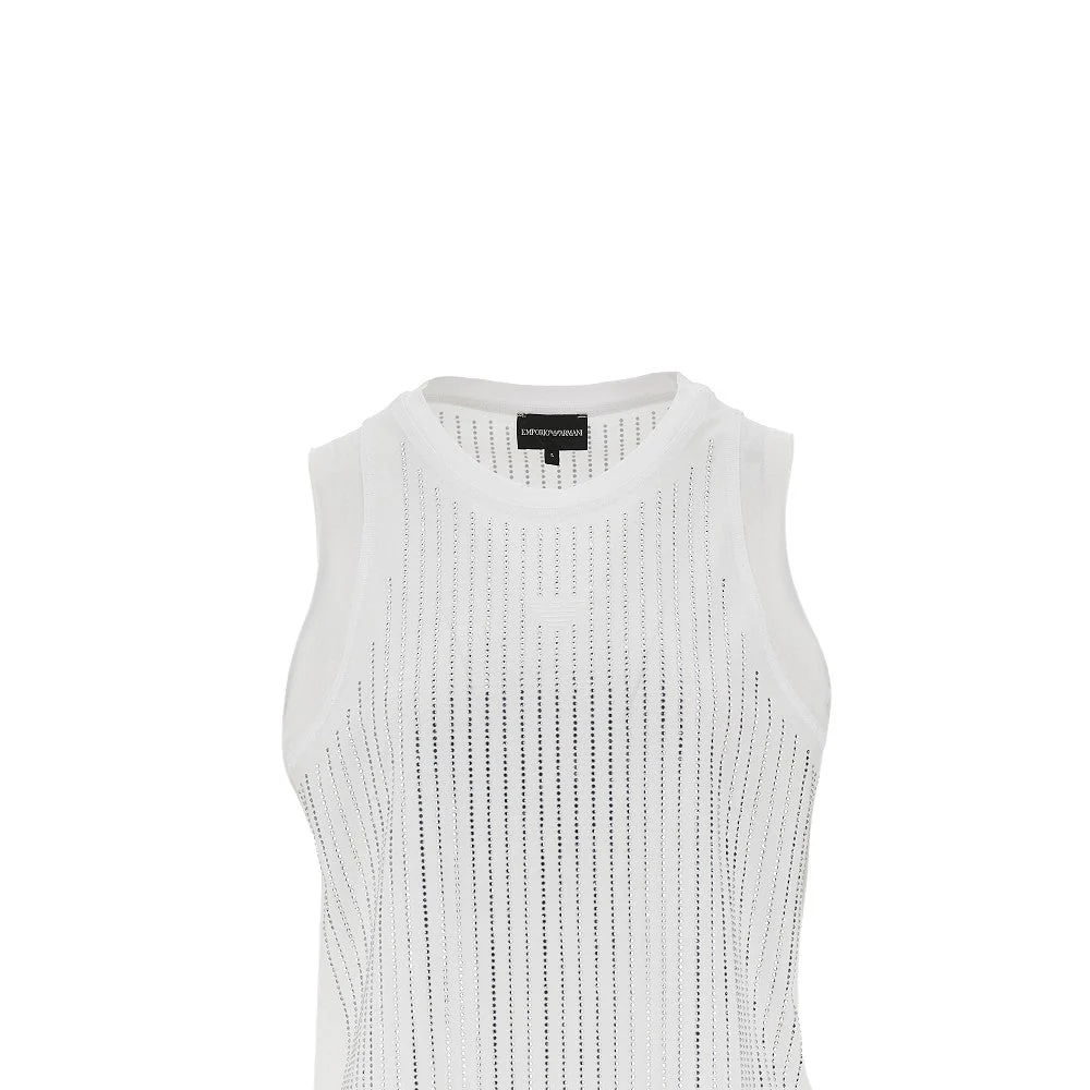 strass-embellished jersey top