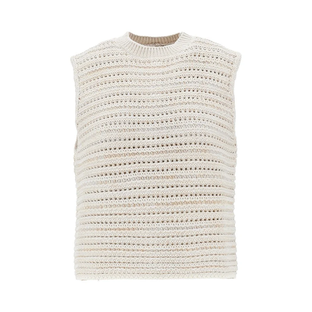 EMPORIO ARMANI M openworked knit top