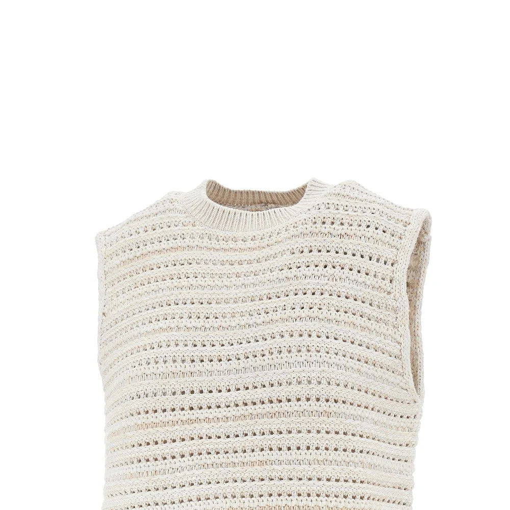 openworked knit top