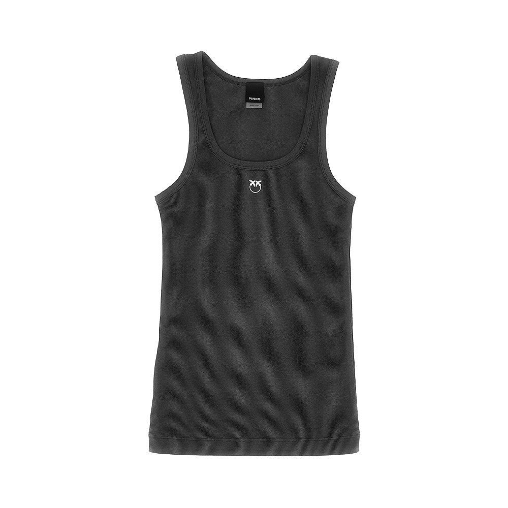 love birds logo ribbed tank top